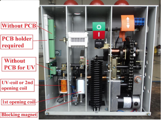Red Copper Solid Pole 11kV 12kV 630A Vacuum Circuit Breaker